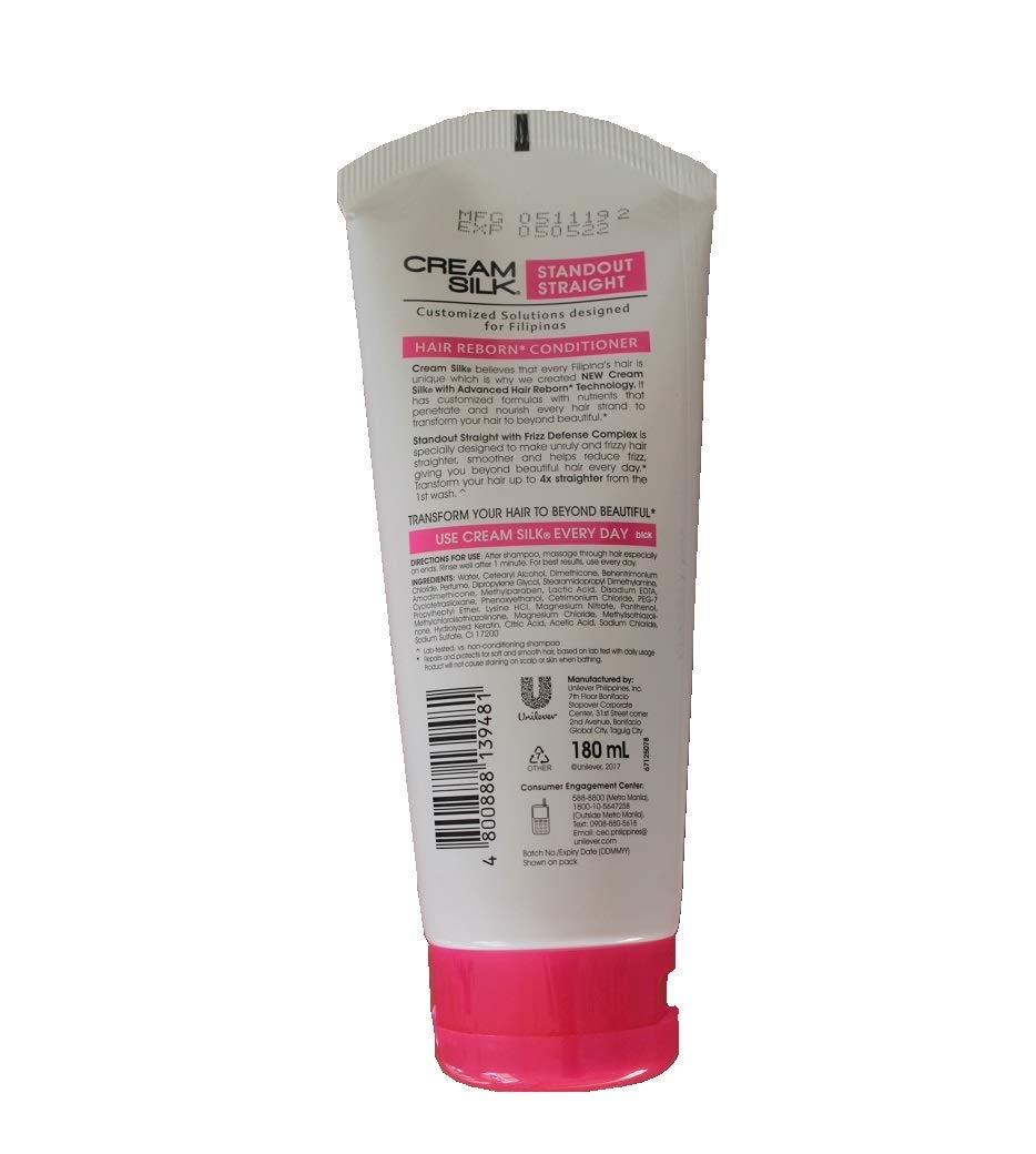Cream Silk Standout Straight, flacon pratique facilitant l'entretien capillaire quotidien.