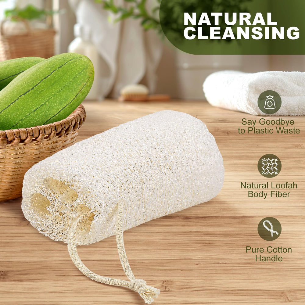 Loofah Createjoya pour exfoliation douce et peau lisse après la douche.
