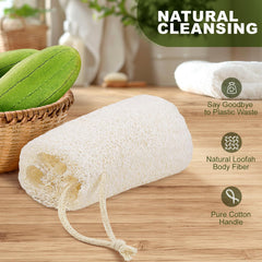 Loofah Createjoya pour exfoliation douce et peau lisse après la douche.