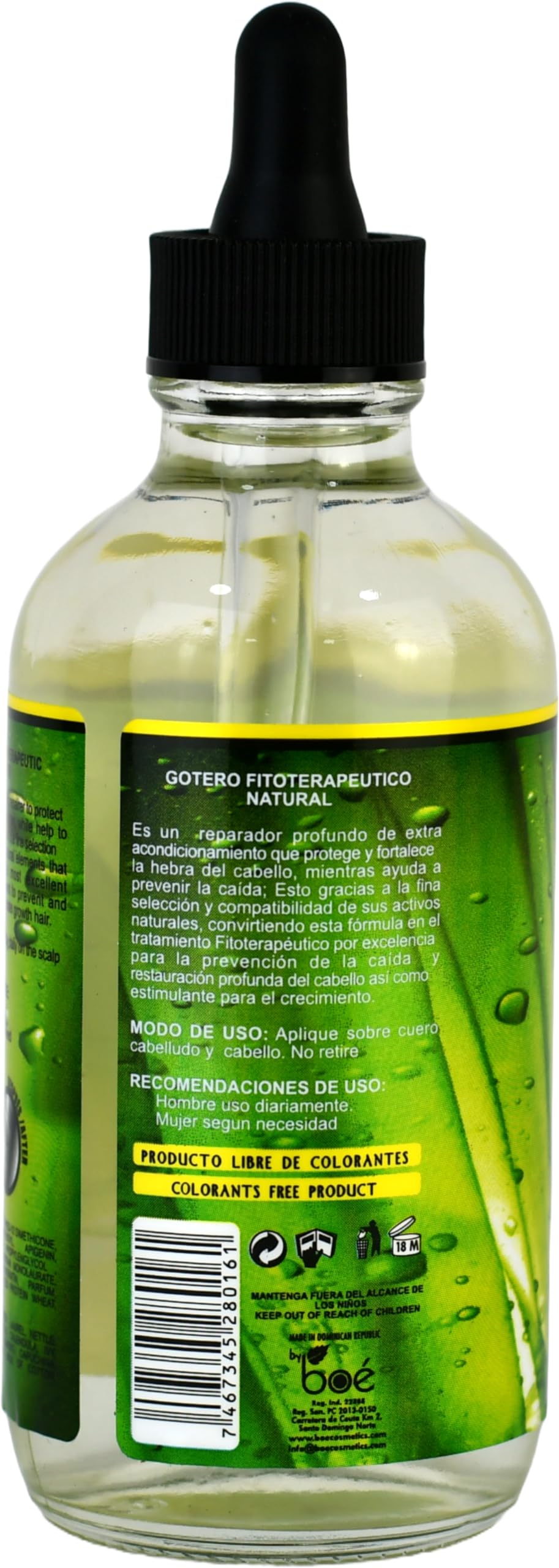 Crece Pelo Gotero – formule naturelle sans sulfates et sans parabènes pour tous types.