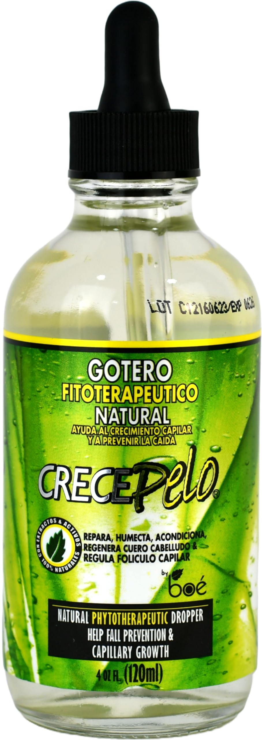 Crece Pelo Gotero – emballage élégant et pratique pour la routine capillaire.
