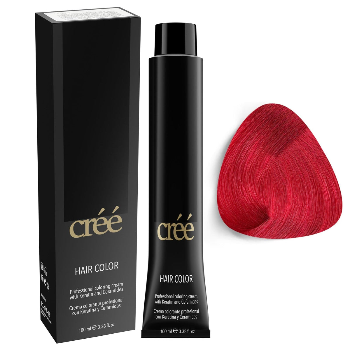 Créé coloration professionnelle rouge, application crème facile et résultat salon à domicile