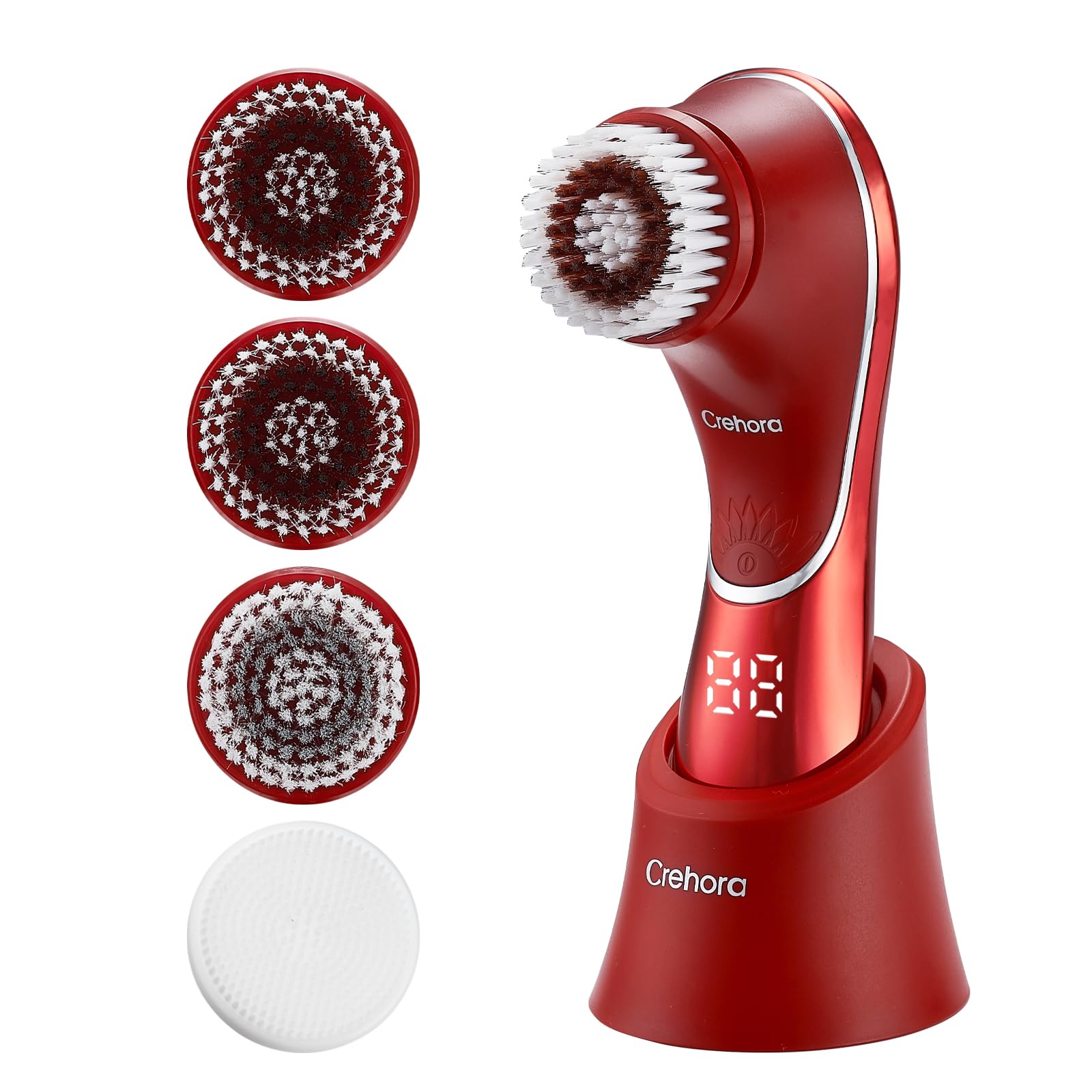 Crehora brosse-nettoyage-visage-4-tetes, nettoyage en profondeur pour tous les types de peau.