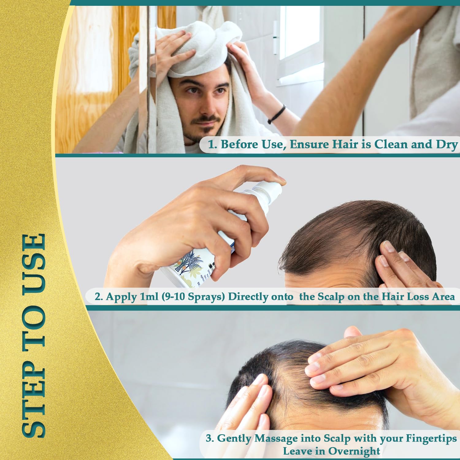 Creip massage cuir chevelu, favorise la circulation et l'absorption du soin.