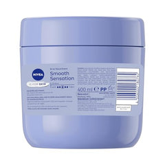 NIVEA Crème corporelle texture soyeuse – flacon visible, application douce.