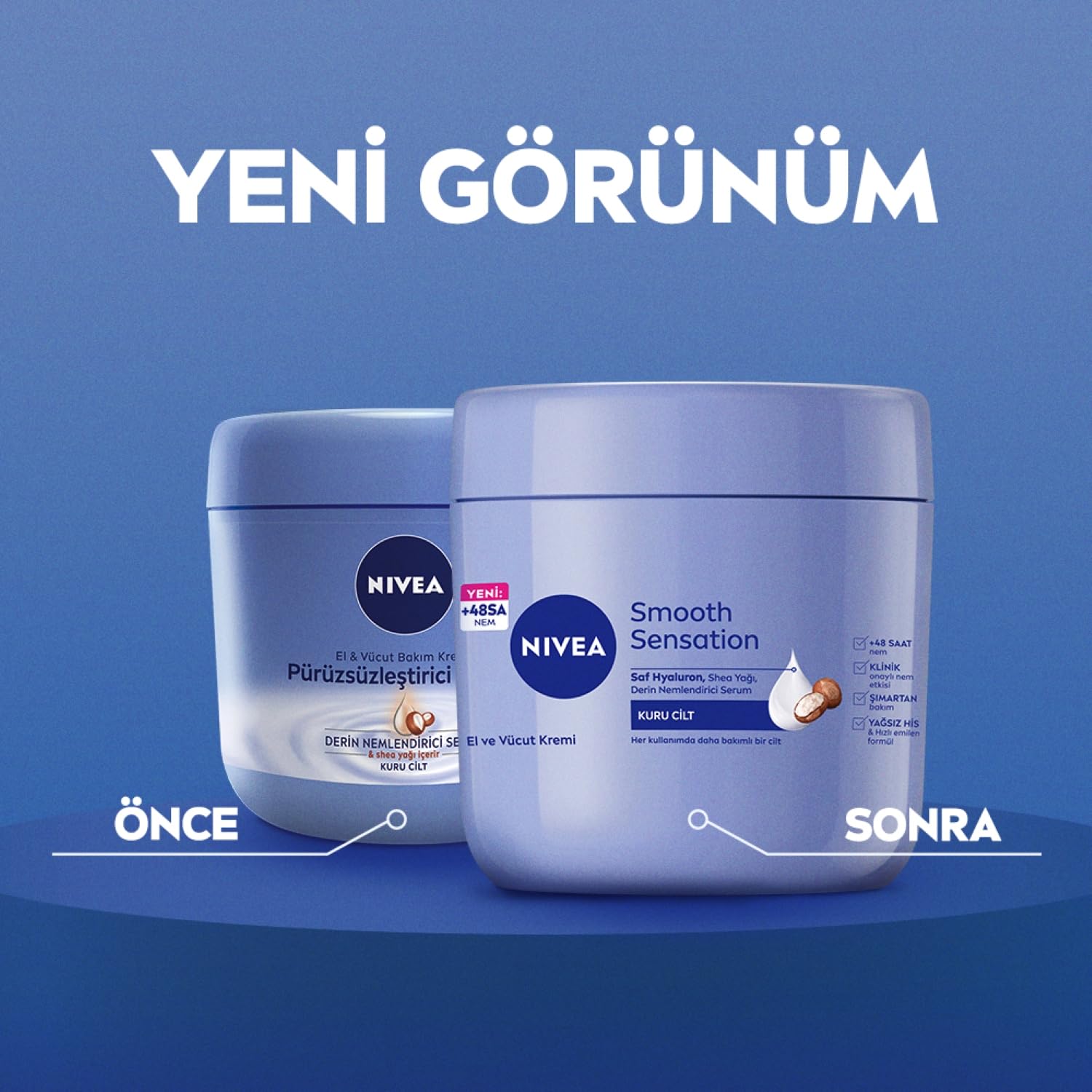 NIVEA Crème corporelle hydratation quotidienne – visuel du pot, peau sèche mieux nourrie.