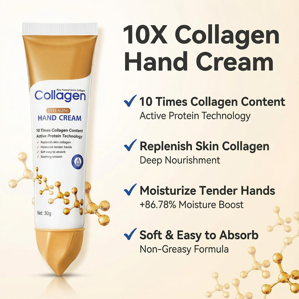 Application rapide grâce à la texture légère de la crème collagène.