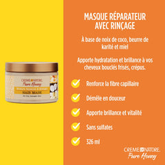 Creme of Nature – application du masque, démêlage en douceur.