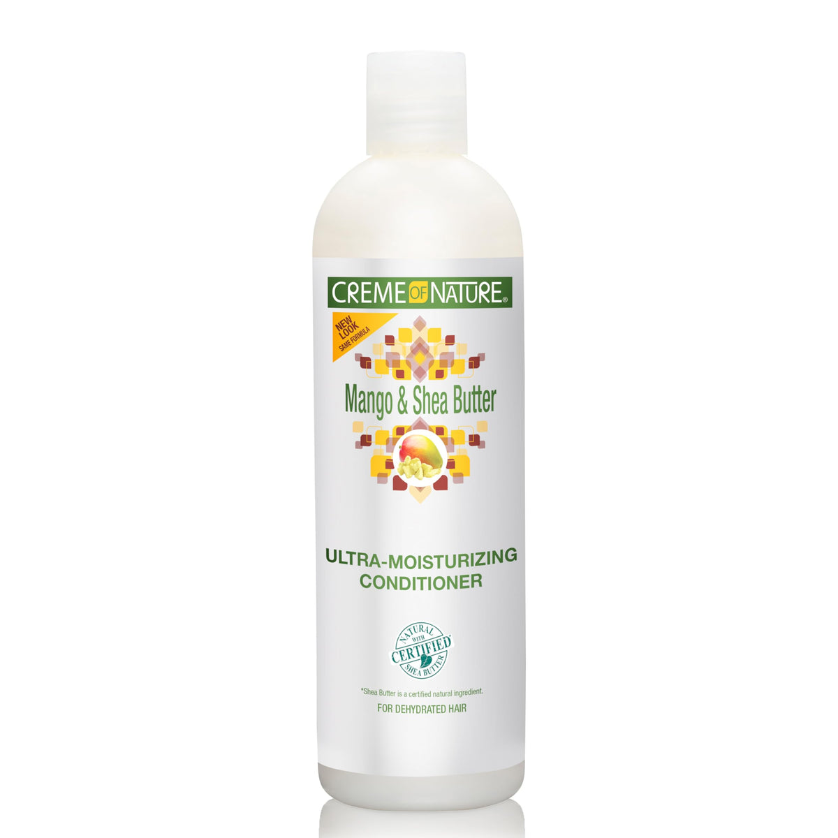 Crème of Nature conditionneur mangue et karité, bouteille prête à démêler et hydrater les cheveux.