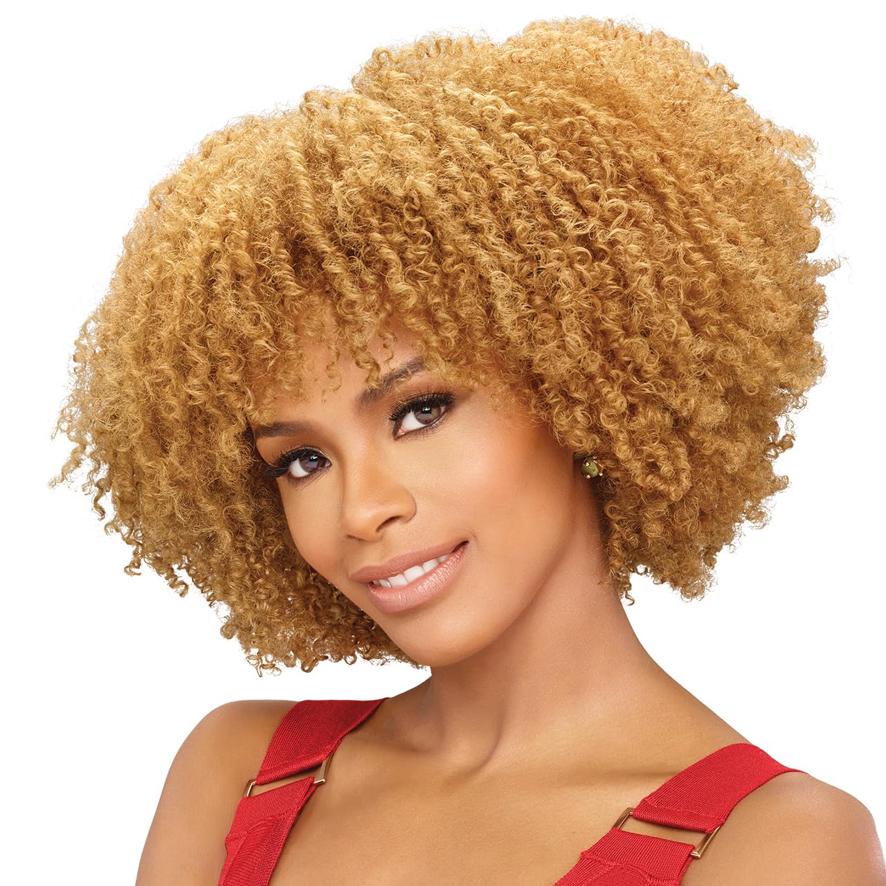 Teinte Gingembre Blond sur cheveux, rendu chaud et lumineux.