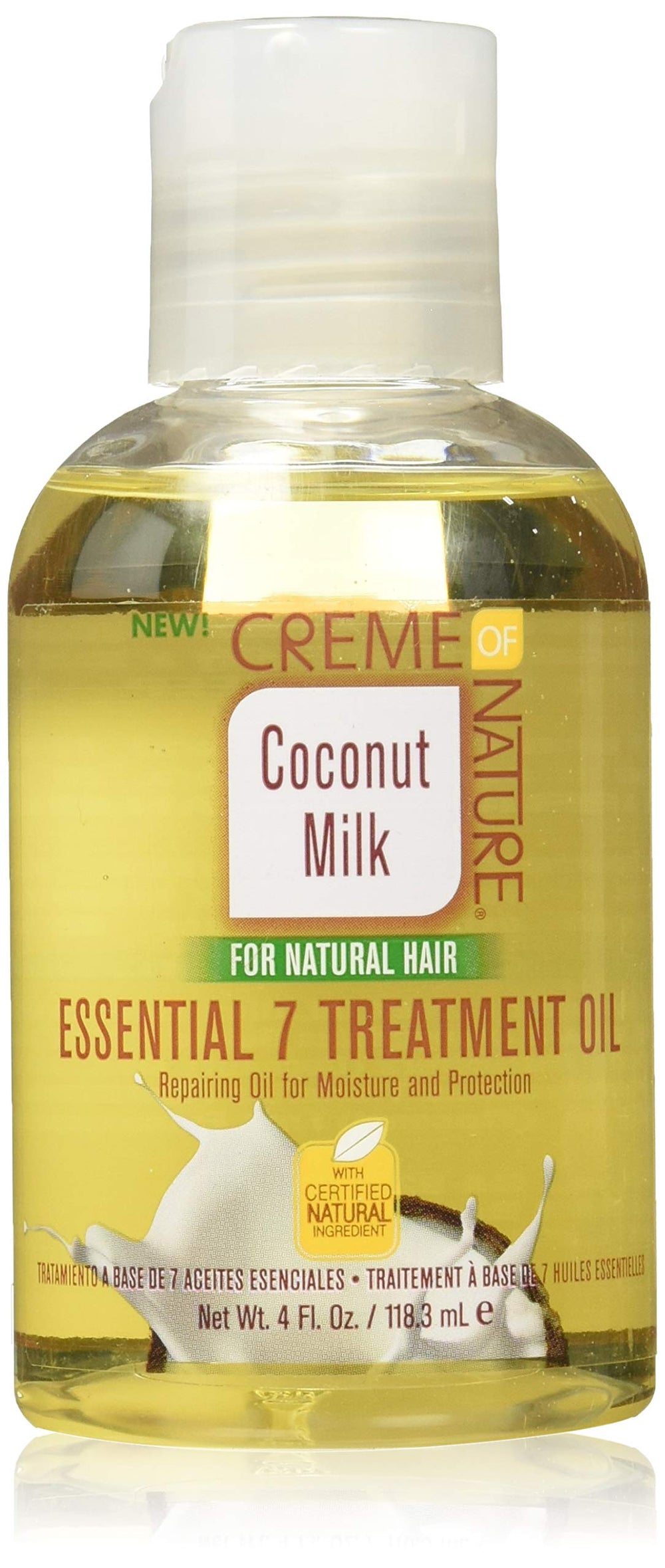 Crème of Nature - bouteille huile de coco: hydratation durable pour les cheveux.