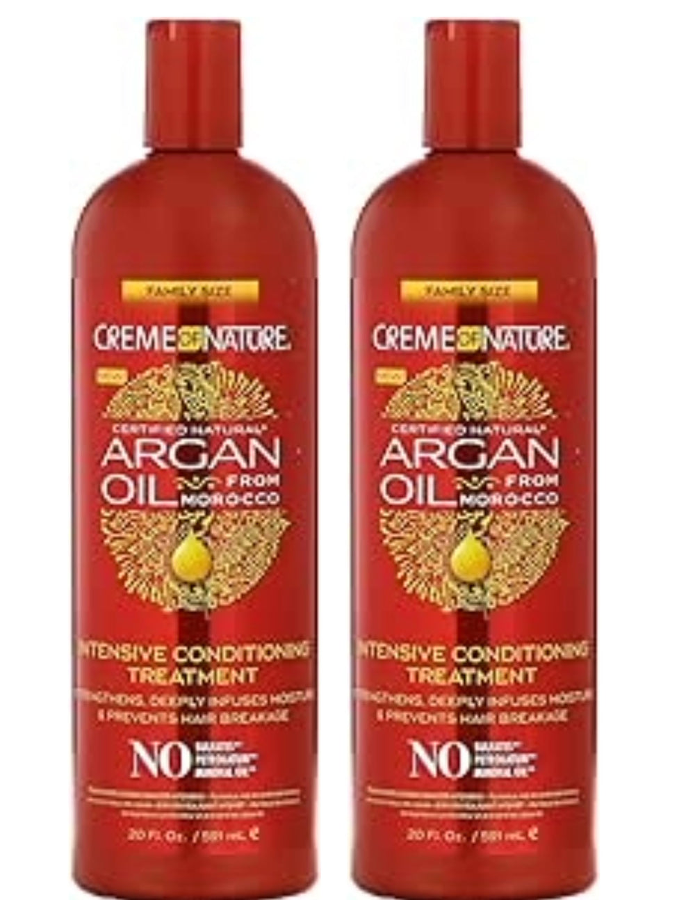 Creme of Nature – pack deux après-shampooings à l’huile d’argan, résultat nourrissant et protecteur