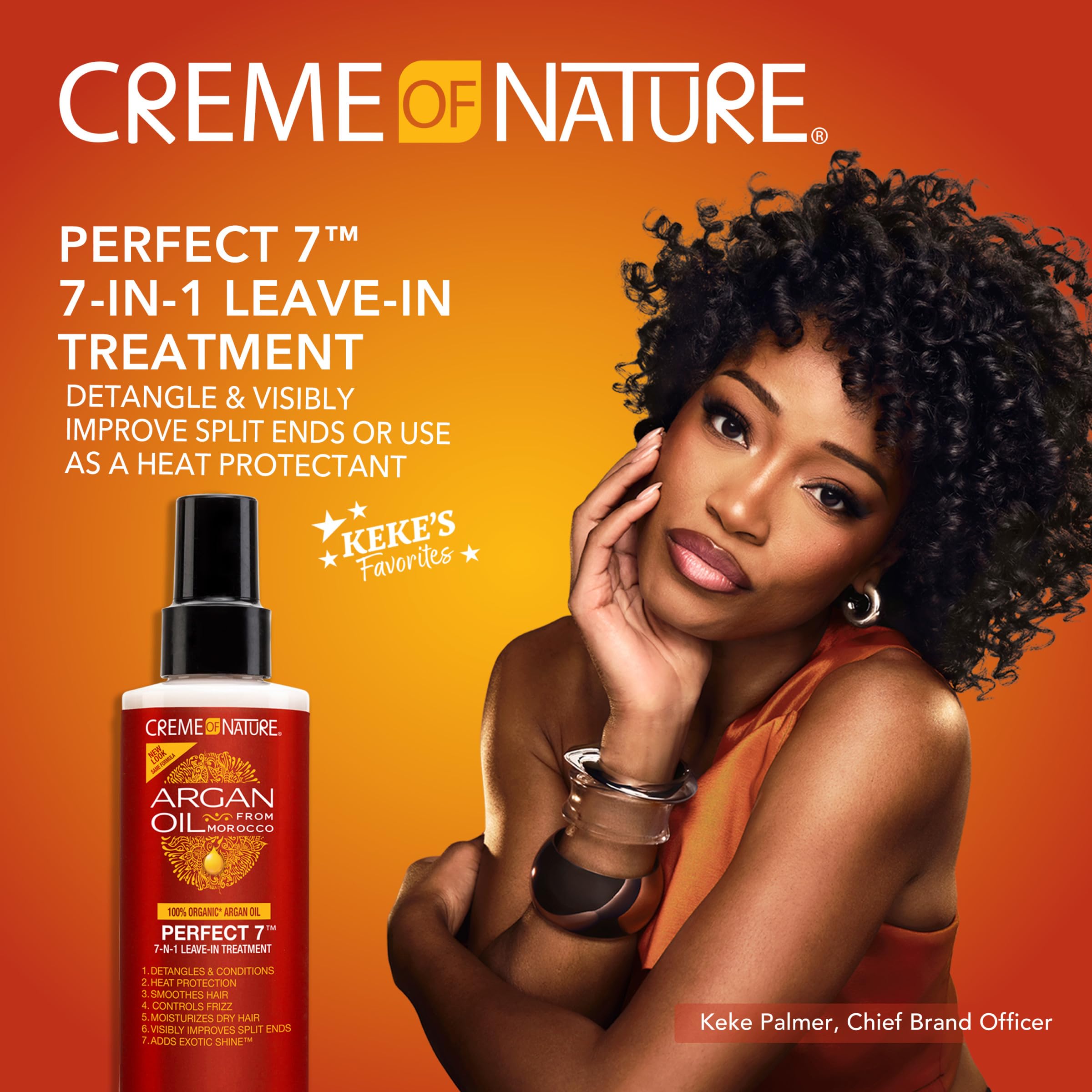 Application sur cheveux humides : Creme of Nature Perfect 7 facilite le démêlage et le coiffage.