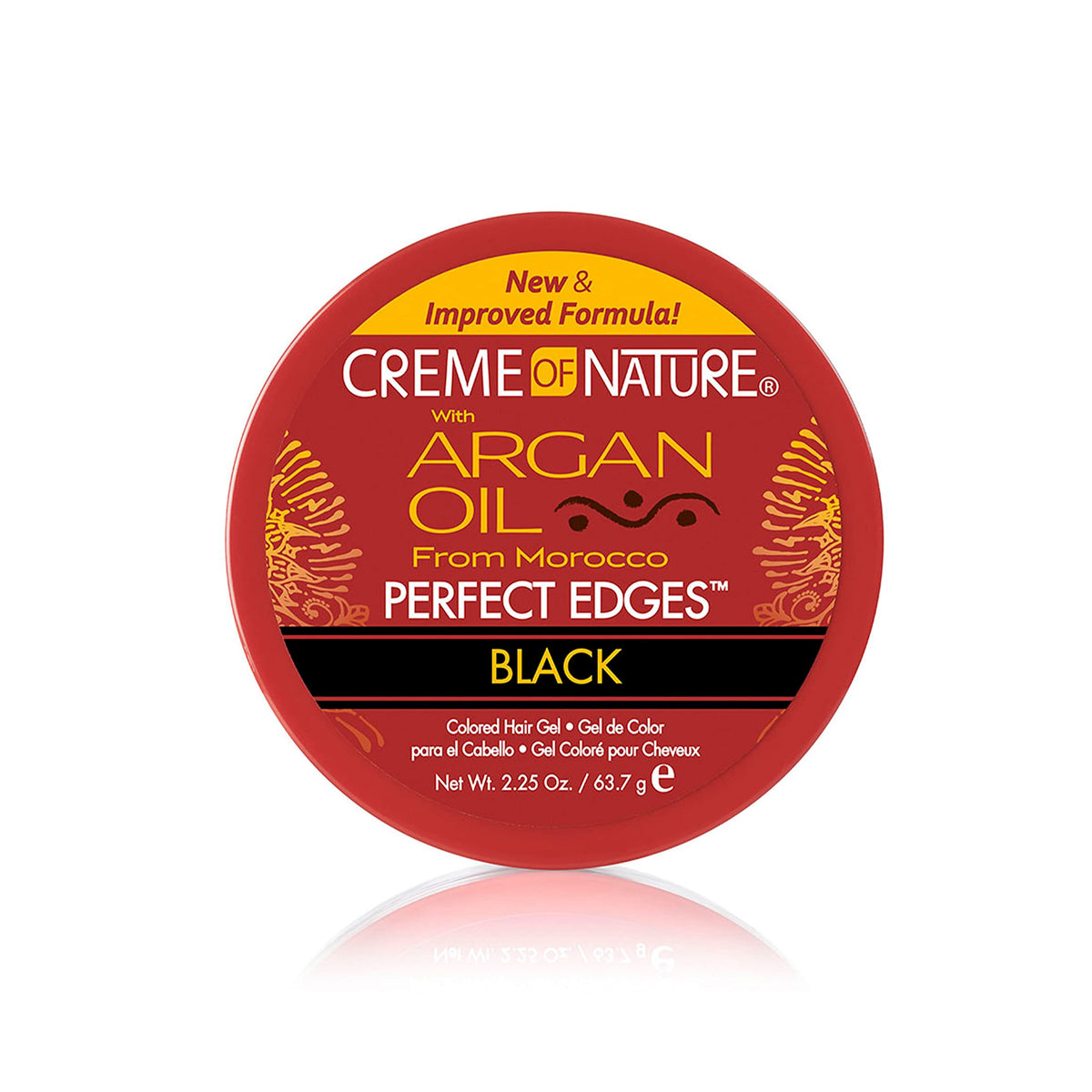 Creme of Nature Perfect Edges Noir : bouteille prête à l’emploi pour une tenue longue durée et un fini brillant.