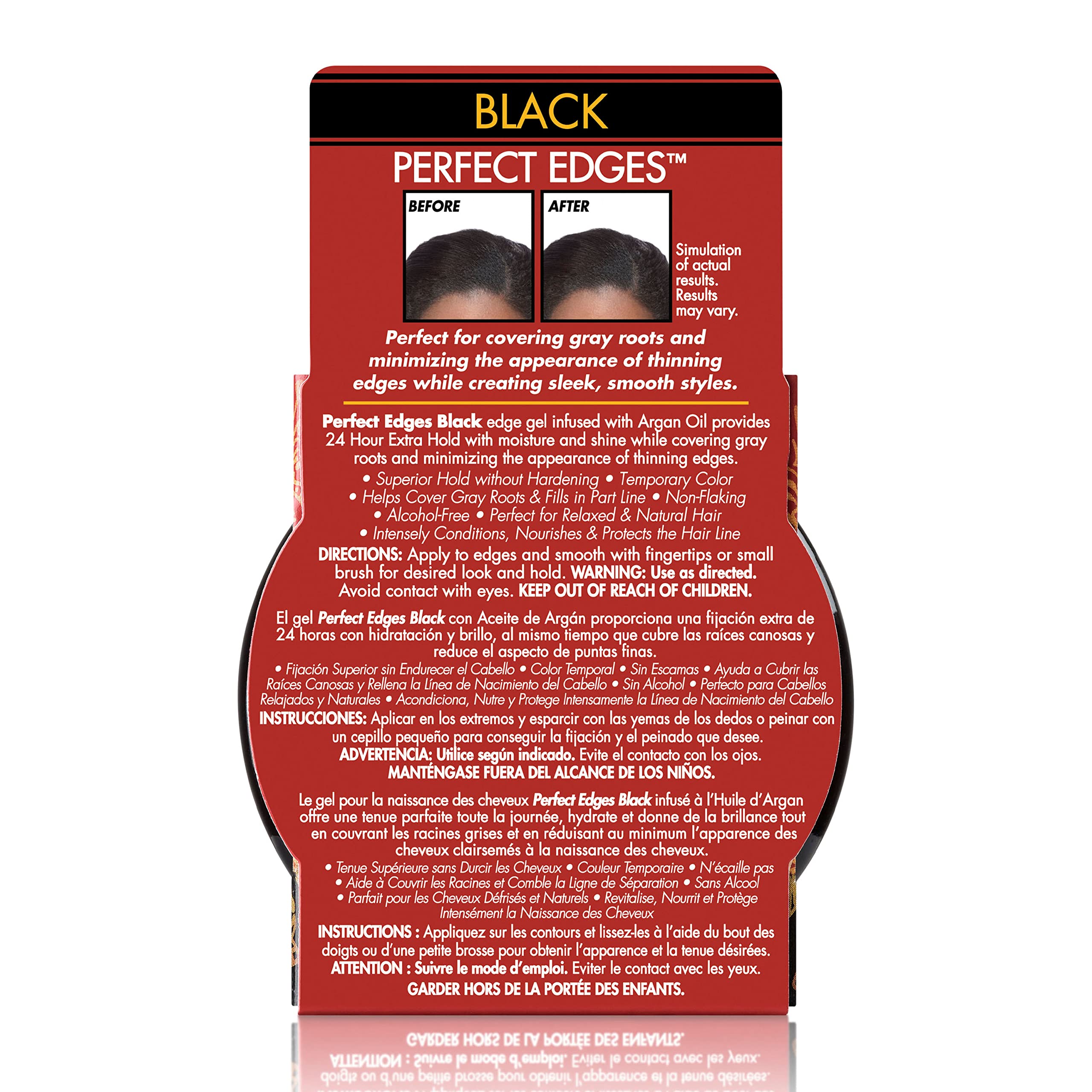 Creme of Nature Perfect Edges brillance durable: fini lustré sans résidu.