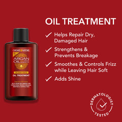 Creme of Nature Argan Oil Treatment appliquée sur cheveux humides pour démêler facilement