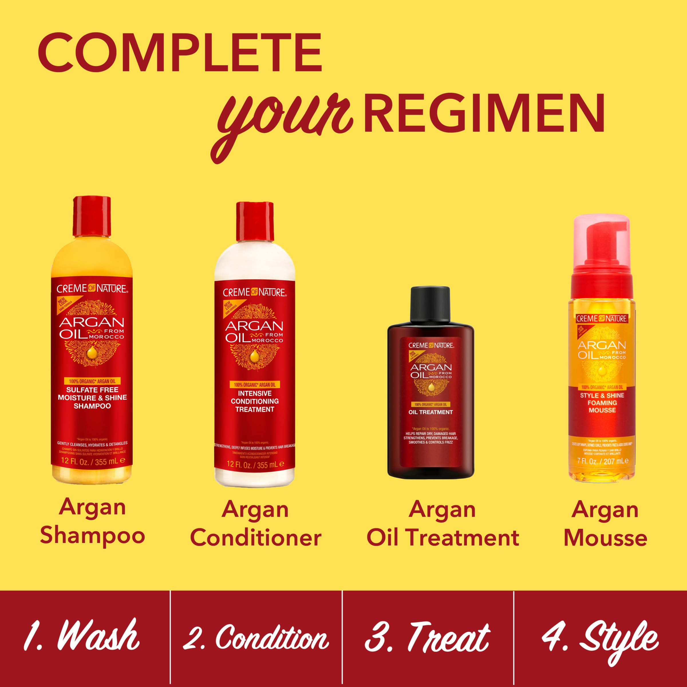 Creme of Nature Argan Oil Treatment s’utilise au quotidien pour des cheveux hydratés et faciles à coiffer