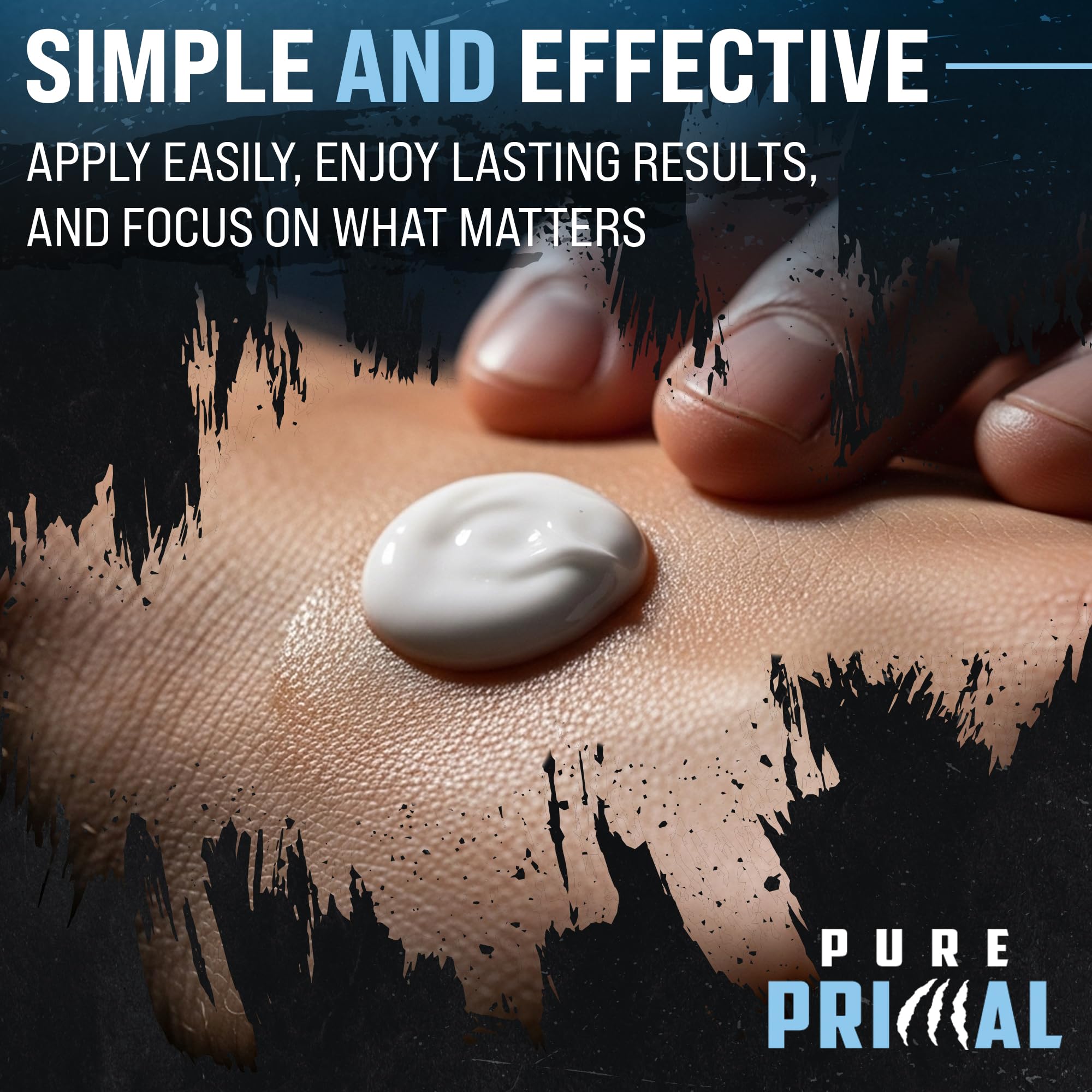 Crème retardatrice Pure Primal – application facile qui s’intègre rapidement à votre routine.