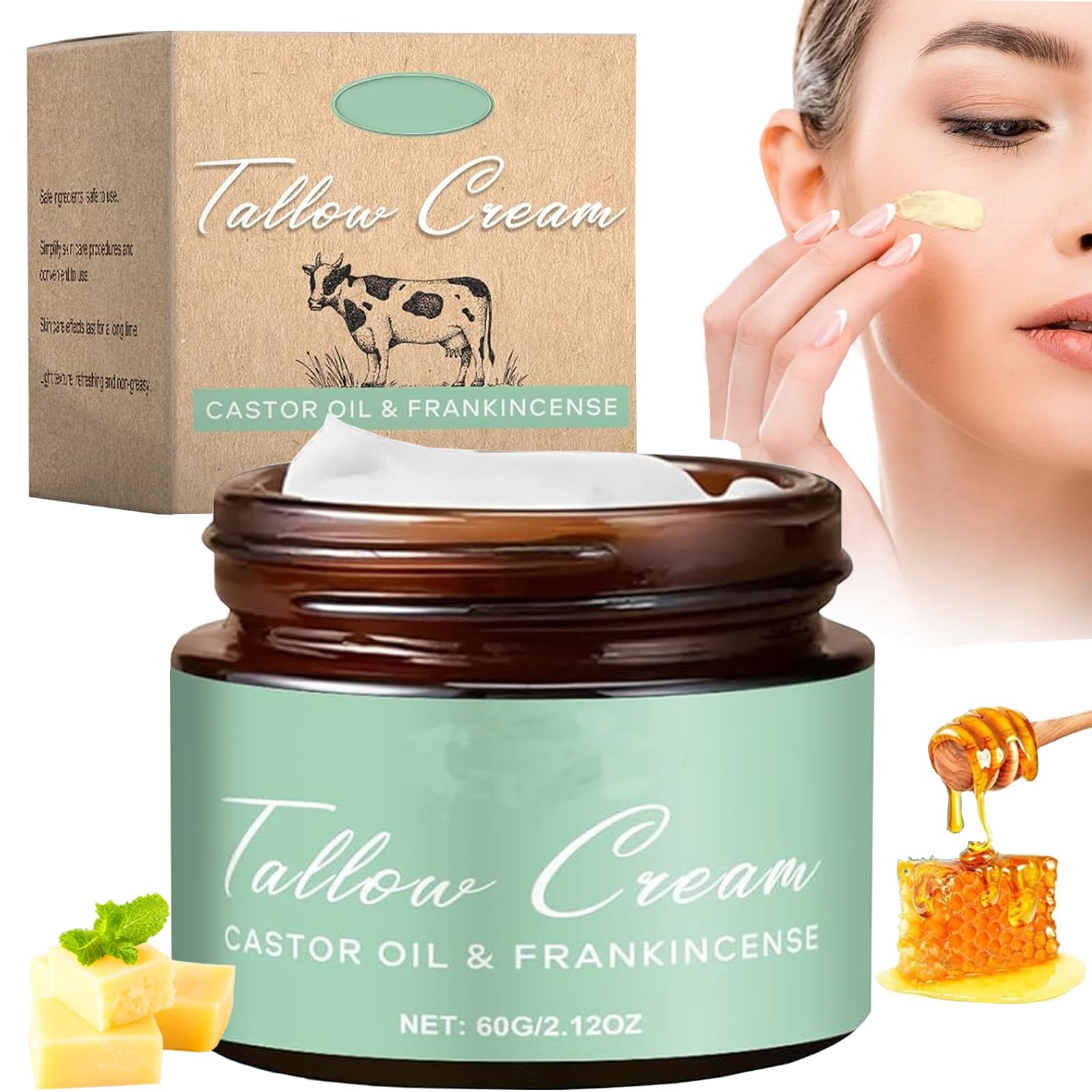 Crème suif-boeuf visage: hydratation durable et douceur