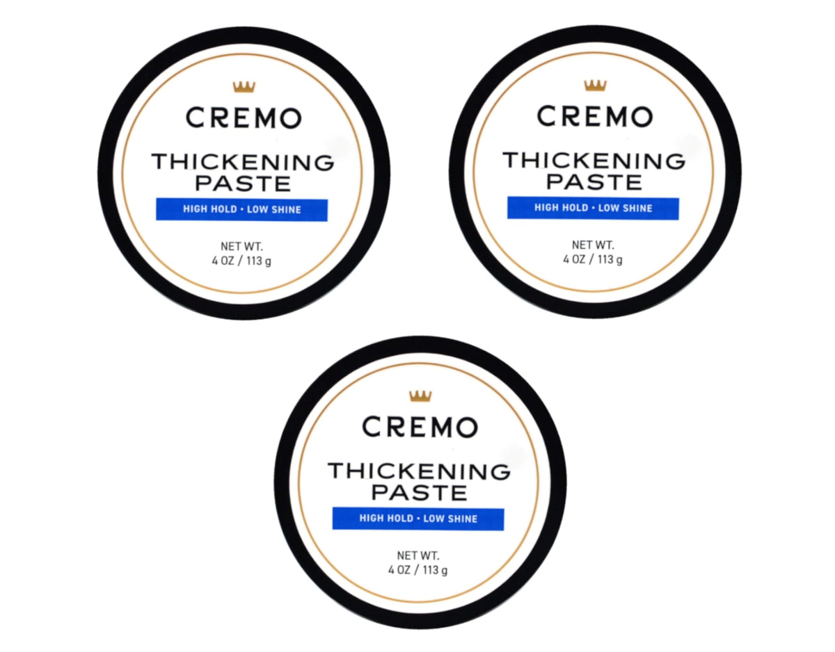 Pâte coiffante Barber Grade de Cremo, emballage clair facilitant l'utilisation.