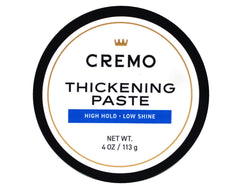 Pâte Barber Grade de Cremo, tenue longue durée et contrôle du volume.