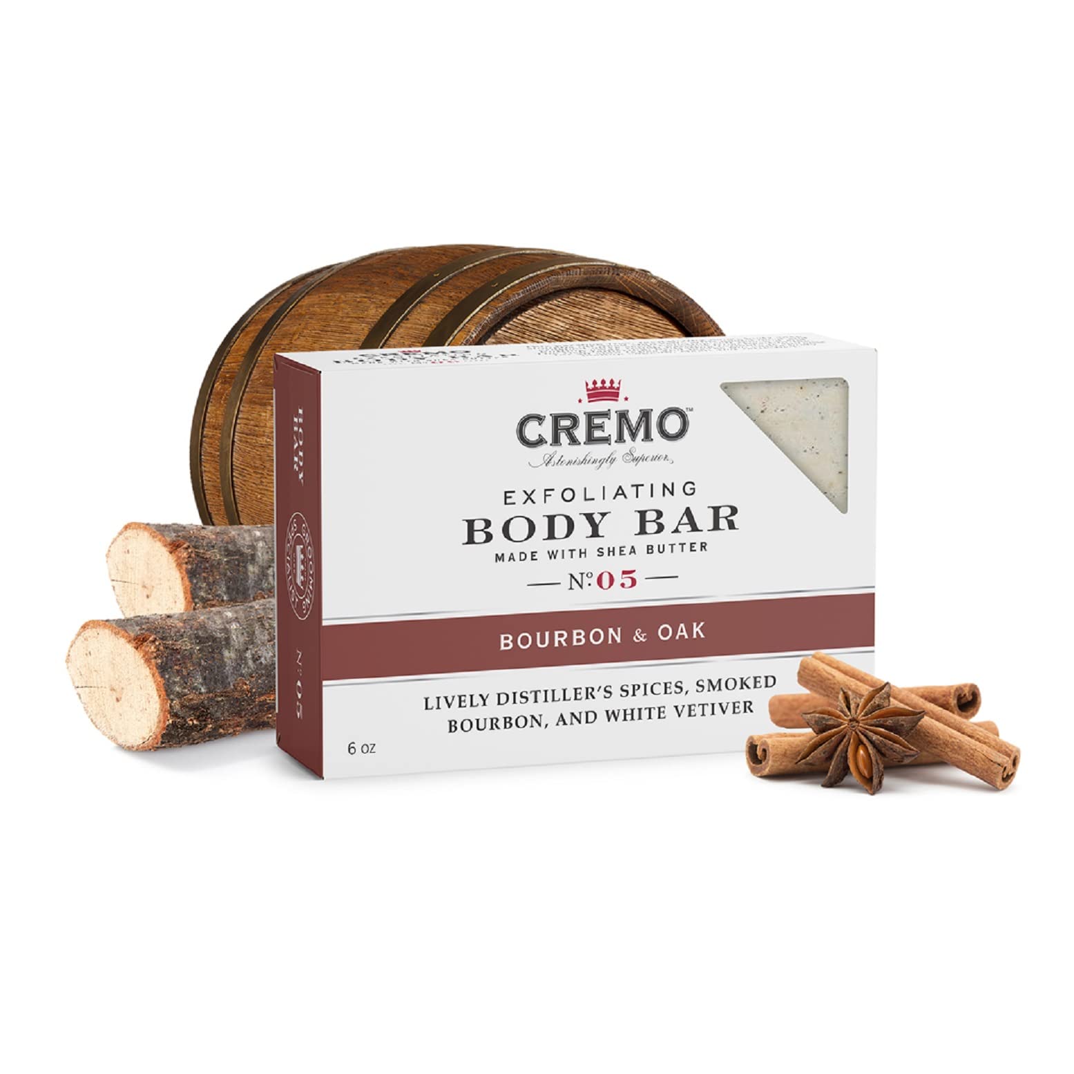 Cremo Bourbon et Oak: finition parfumée qui complète d'autres fragrances.