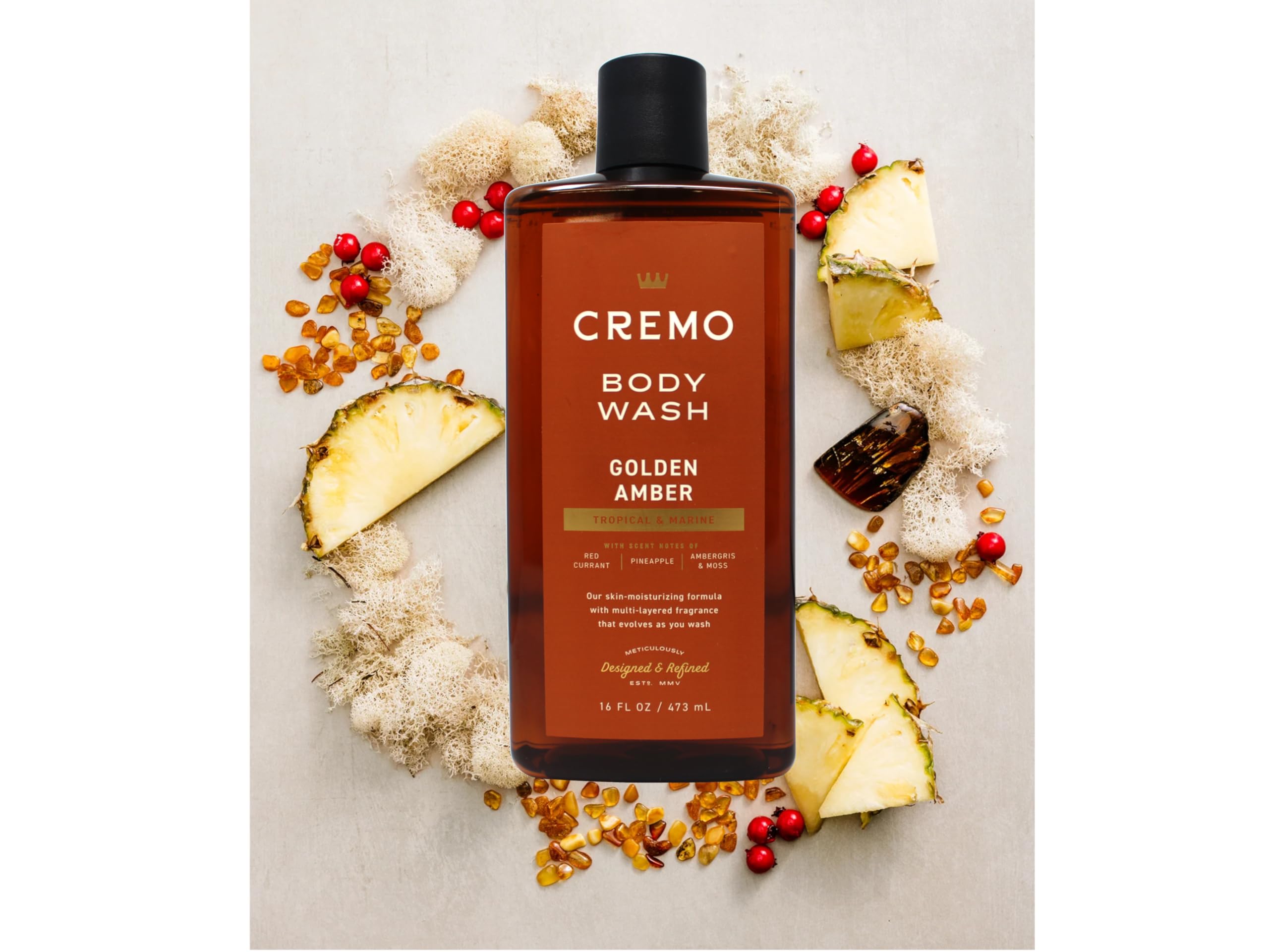 Rituel douche premium Cremo pour une expérience sophistiquée.