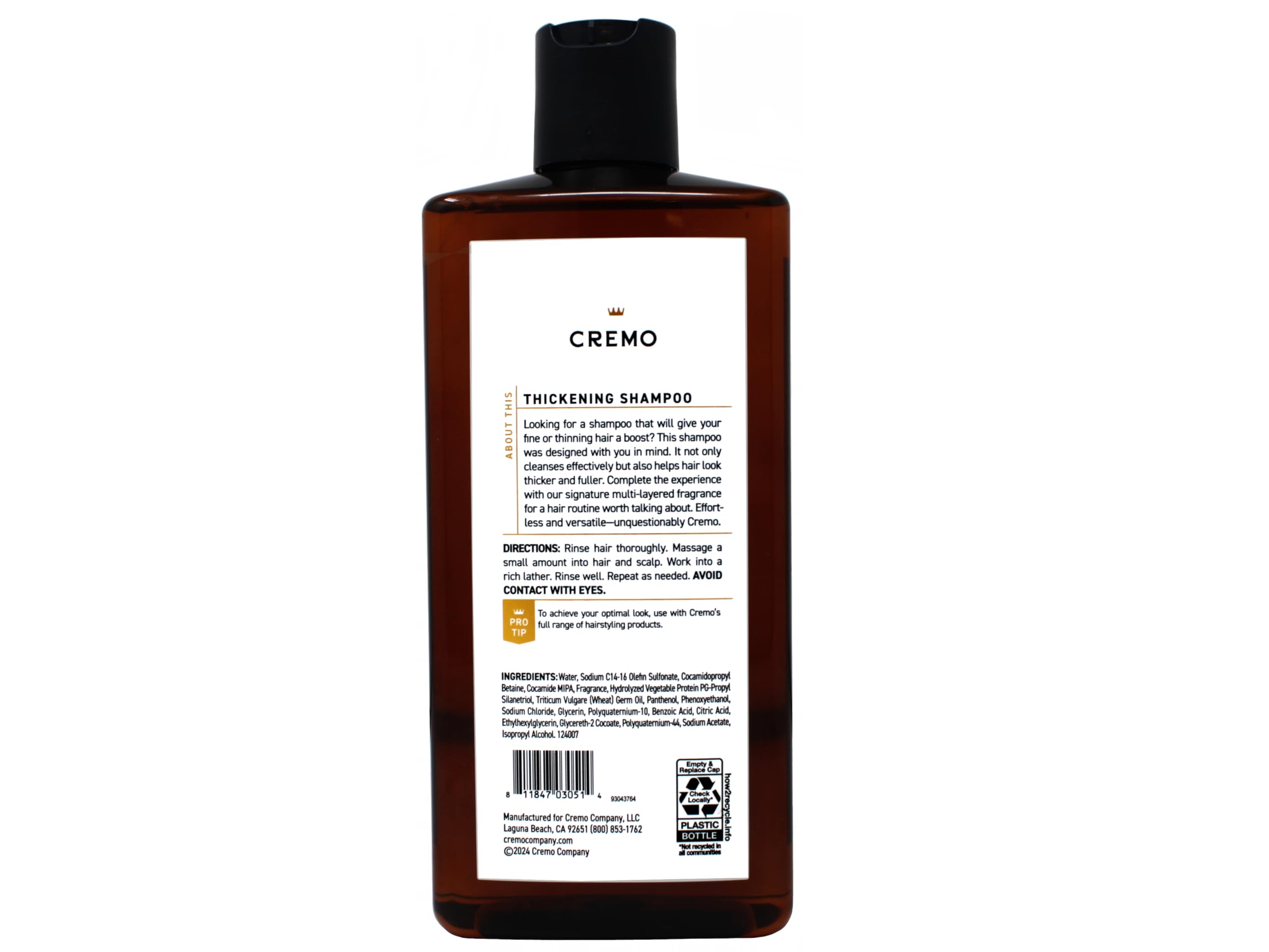 Formule Barber Grade du Shampoing Cremo Genievre Eucalyptus, volume maximal
