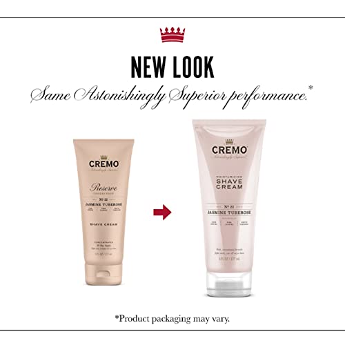 Cremo Jasmine Tuberose, crème rasage veloutee, texture luxueuse pour un rasage précis.