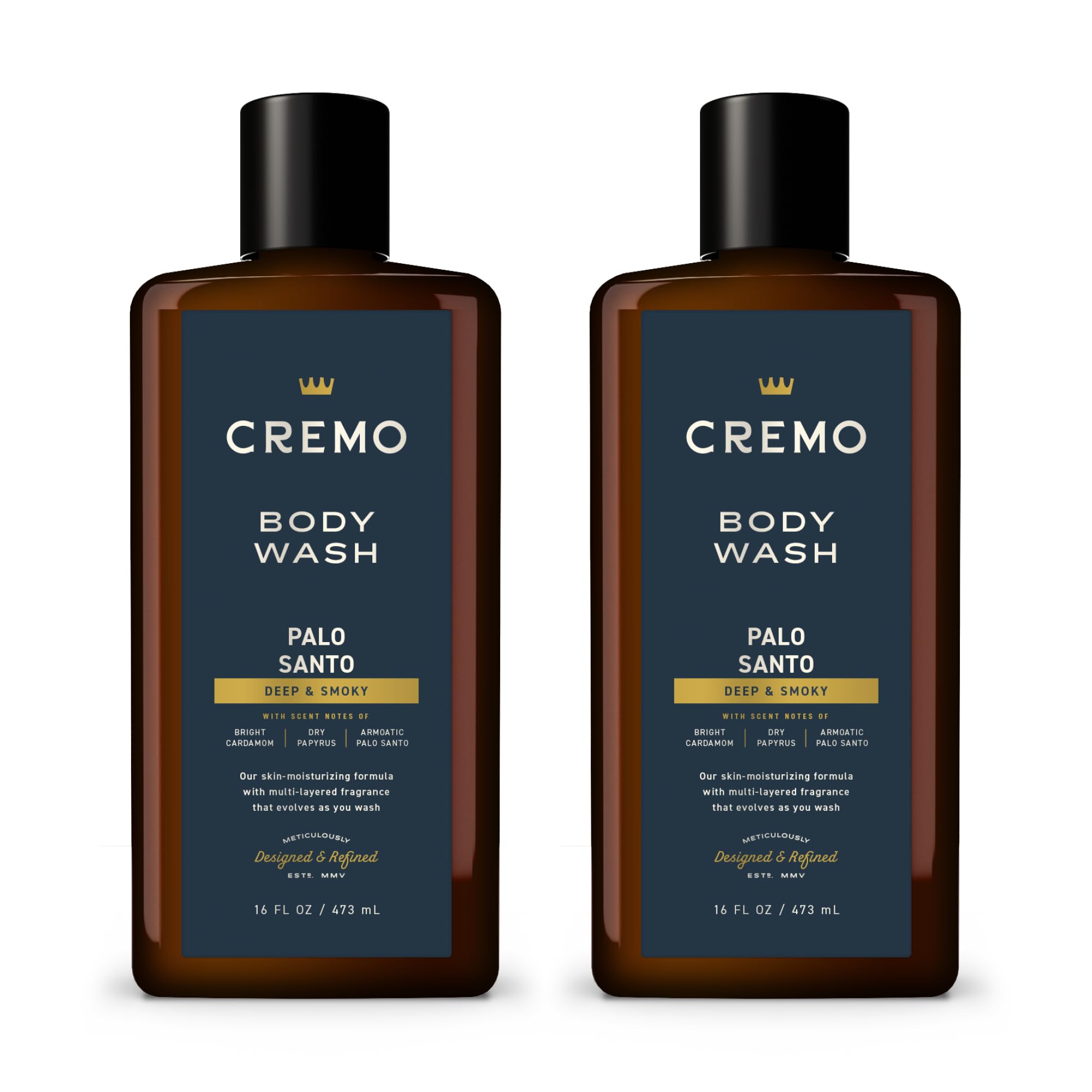 Cremo Palo Santo – bouteille-douche : parfum durable qui réveille les sens lors de la douche.