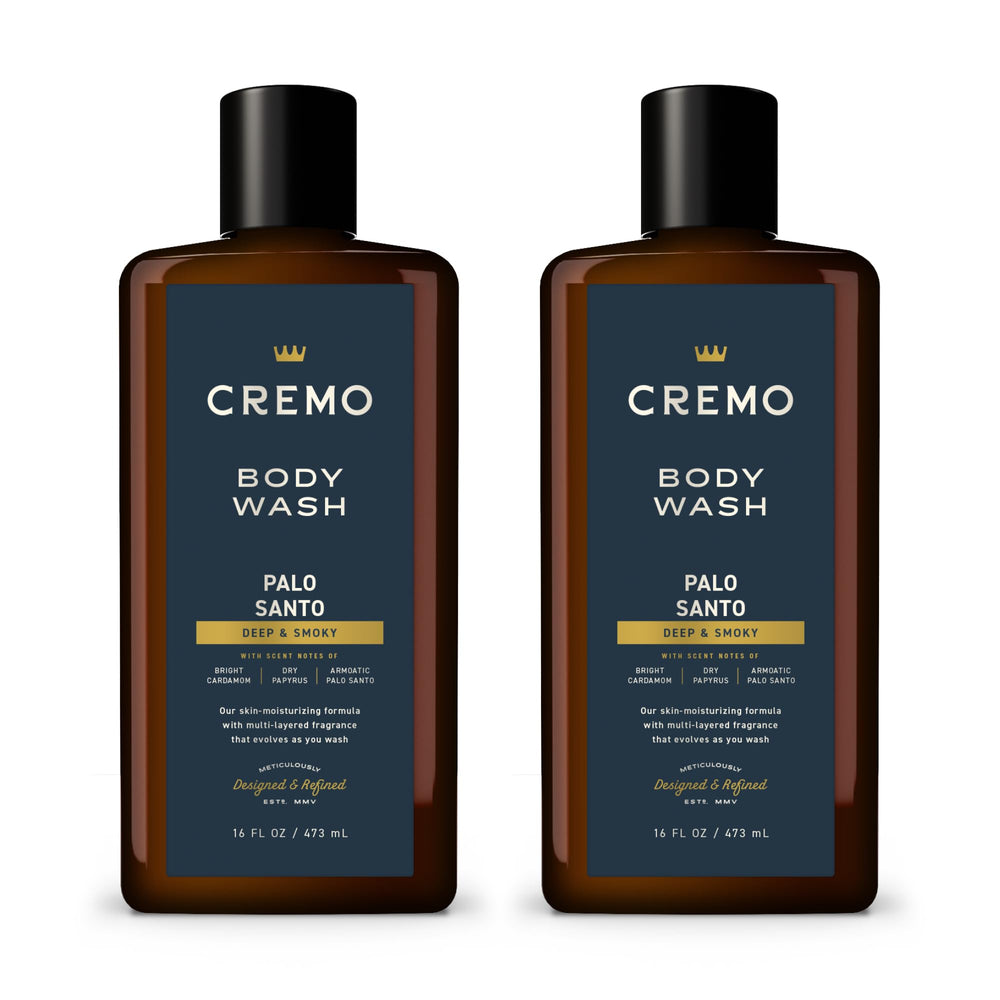 Cremo Palo Santo – bouteille-douche : parfum durable qui réveille les sens lors de la douche.