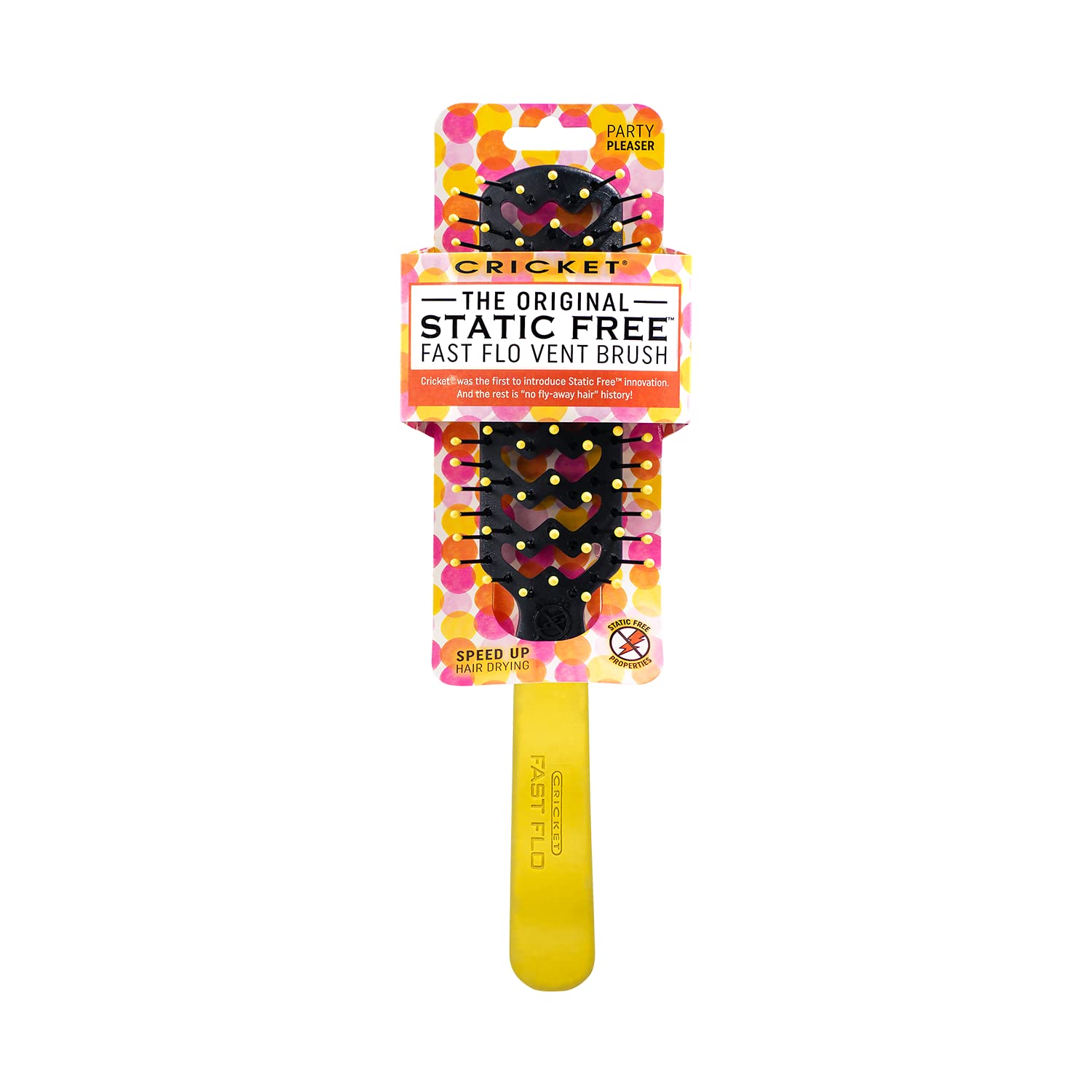 Brosse Cricket avec des brins anti-statiques pour cheveux lisses.