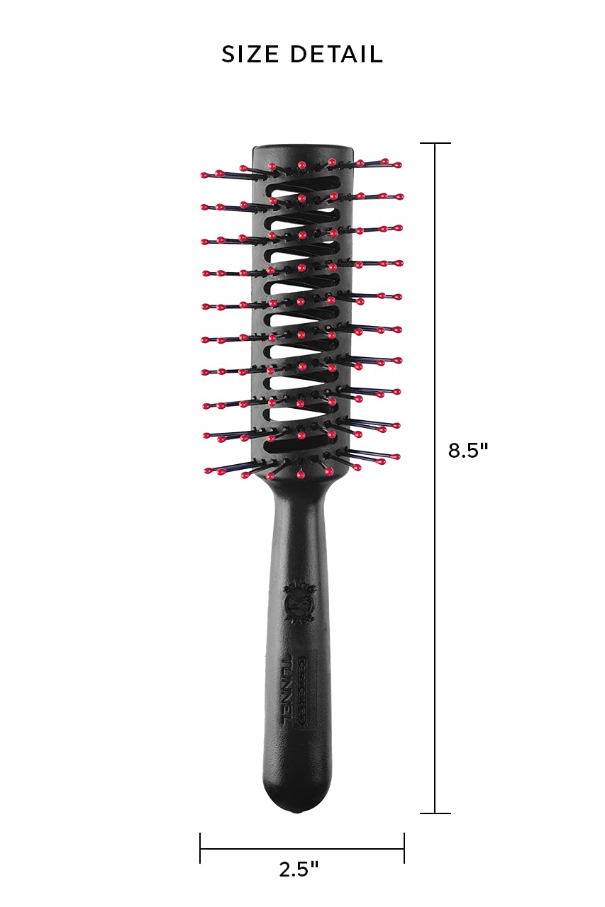 Cricket brosse tunnel soies anti-emmêlement pour coiffage en douceur.