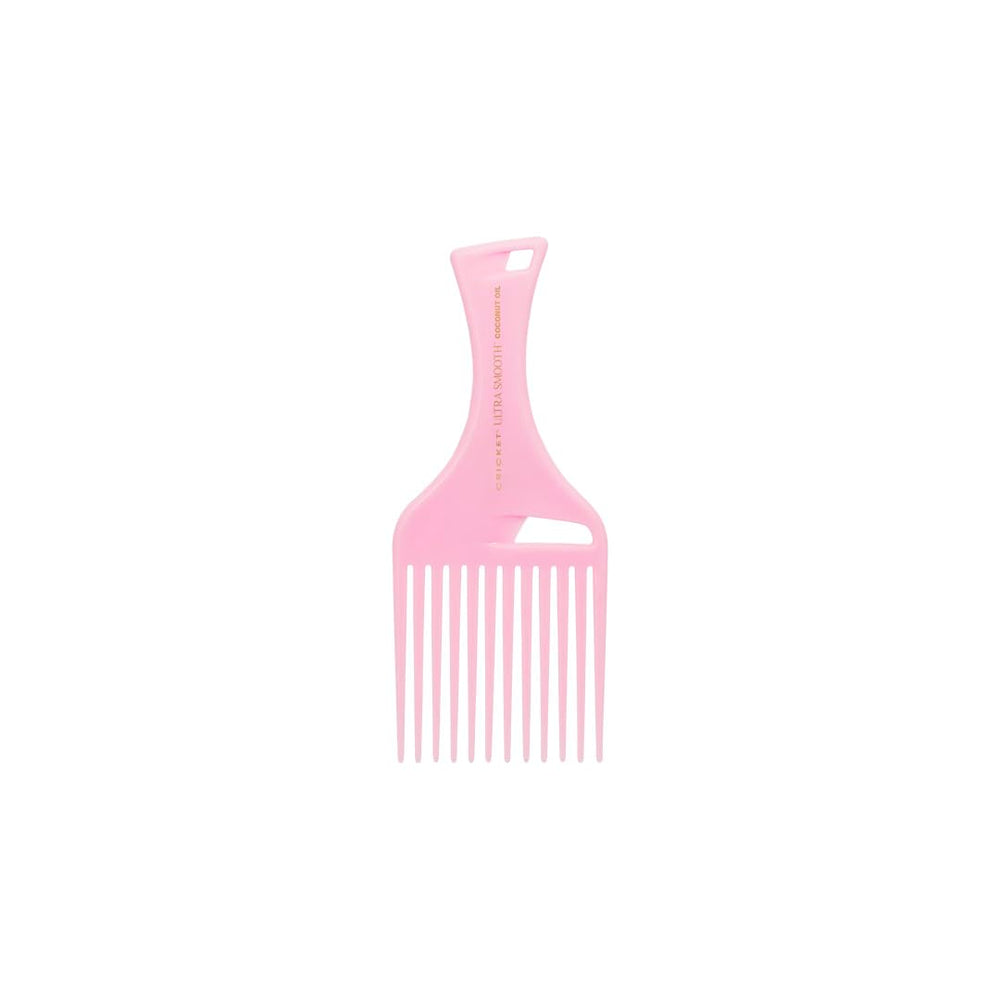 Cricket peigne-cheveux dents espacées rose, apporte du volume sans tirer.