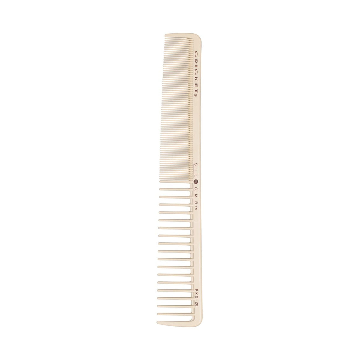 Cricket Silkomb Pro-20 avec dents sans couture pour une coupe précise et fluide.