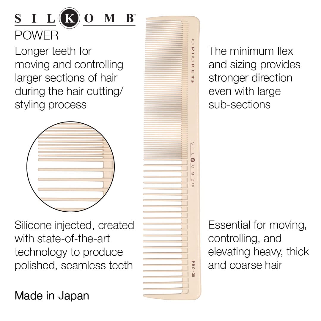 Silkomb Pro-30 Cricket offre un glissement doux pour le coiffage.