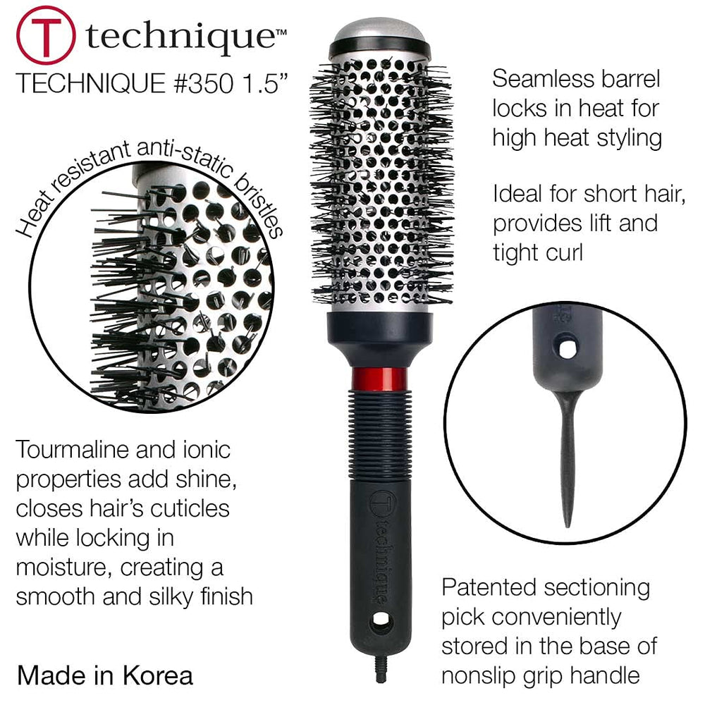 Brosse anti-statique Cricket Technique 350 avec Tourmaline pour brillance.