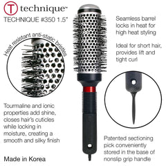 Brosse anti-statique Cricket Technique 350 avec Tourmaline pour brillance.