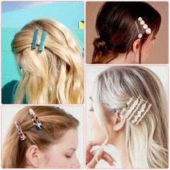 Cridoz barrettes dorées en résine acrylique, maintien élégant.
