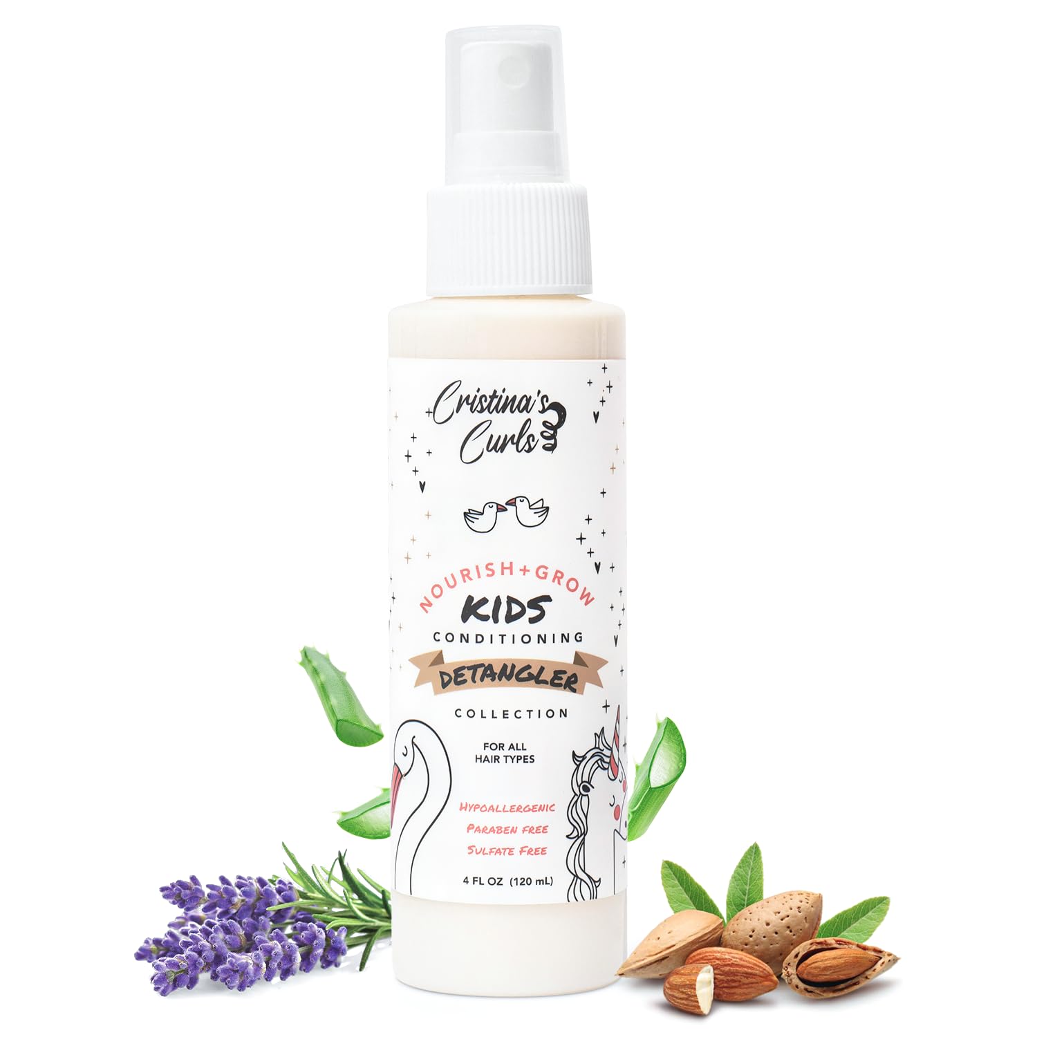 Cristina's Curls – bouteille-pulverisation-demelant-enfant, démêlage rapide sans accroc.