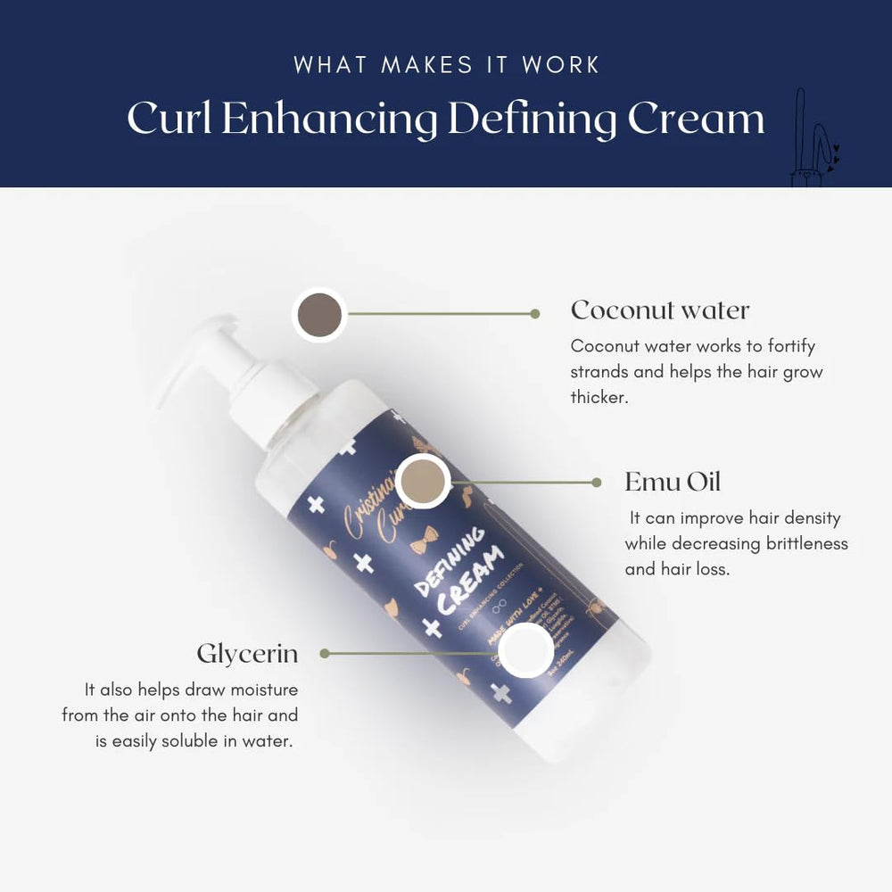 Cristina's Curls Crème Définissante pour enfants, massage des raies pour cuir chevelu équilibré.