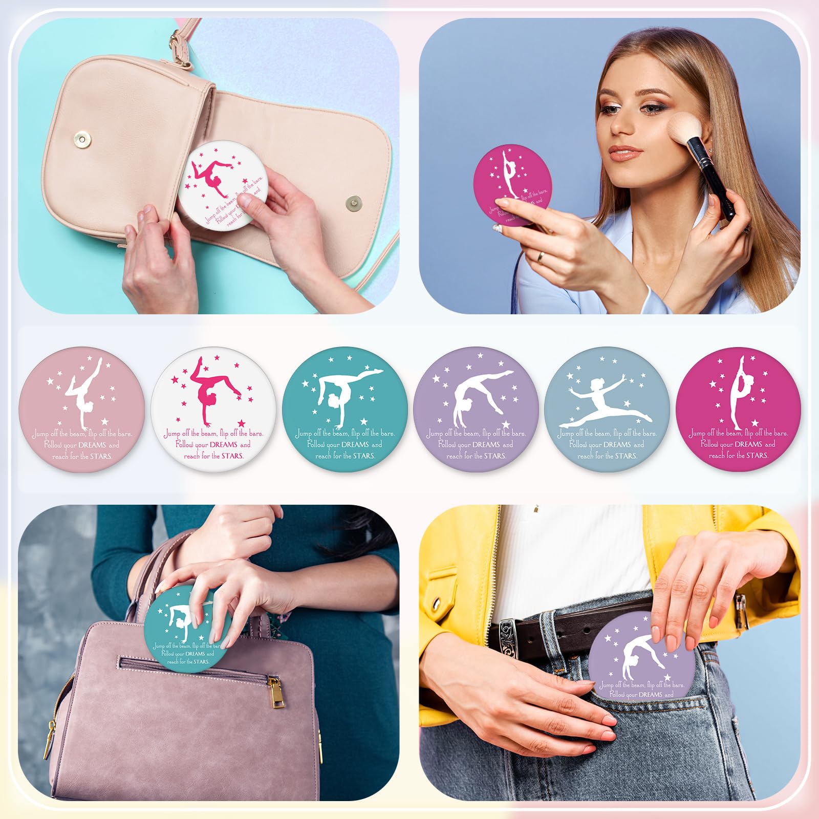 croblissful miroir portable voyage, léger et prêt pour les retouches.