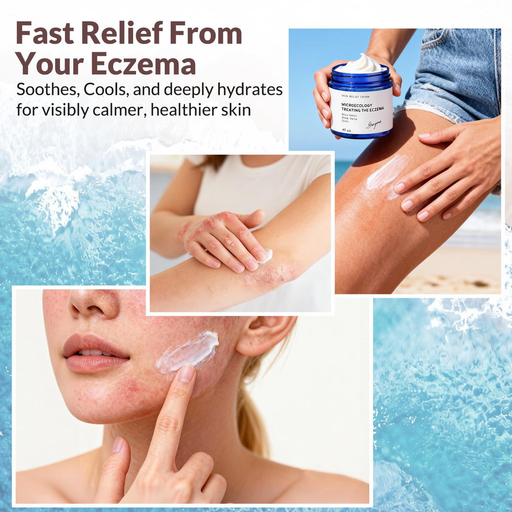 Crogooe eczema cream ingredients close-up features sea moss and oats