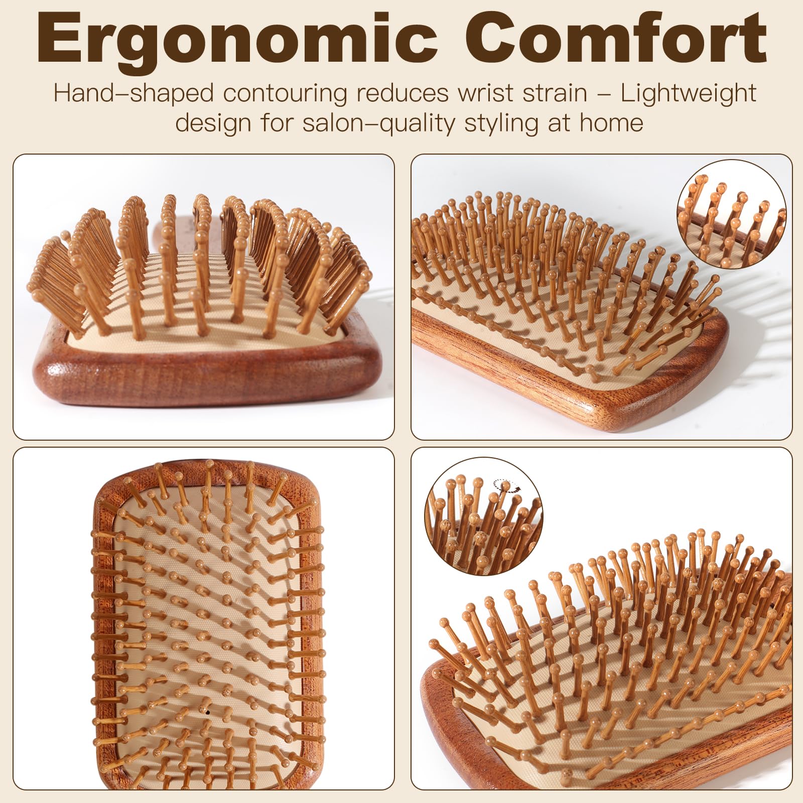 Crojetry brosse bois naturel oval démêle sans statique et offre douceur.