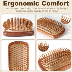 Crojetry brosse bois naturel oval démêle sans statique et offre douceur.