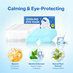 CROUVM masque hydrogel – formule végétale hydratante pour le contour des yeux.