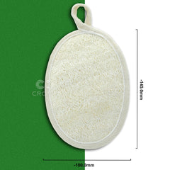 Le loofah CROVIN au design oval facilite l’accès au cou et aux zones délicates.