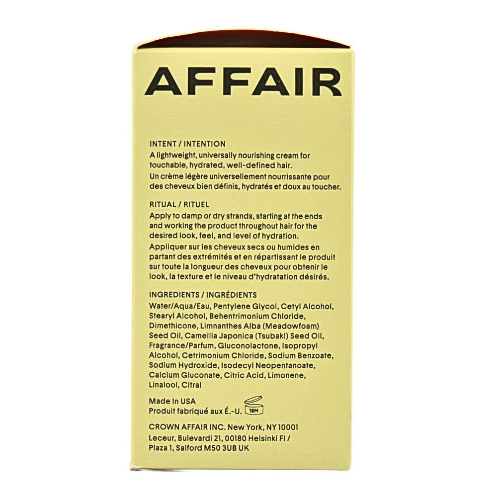 Crown Affair Mini Crème Sans Rinçage — protection contre la chaleur pour cheveux sensibles et fins.