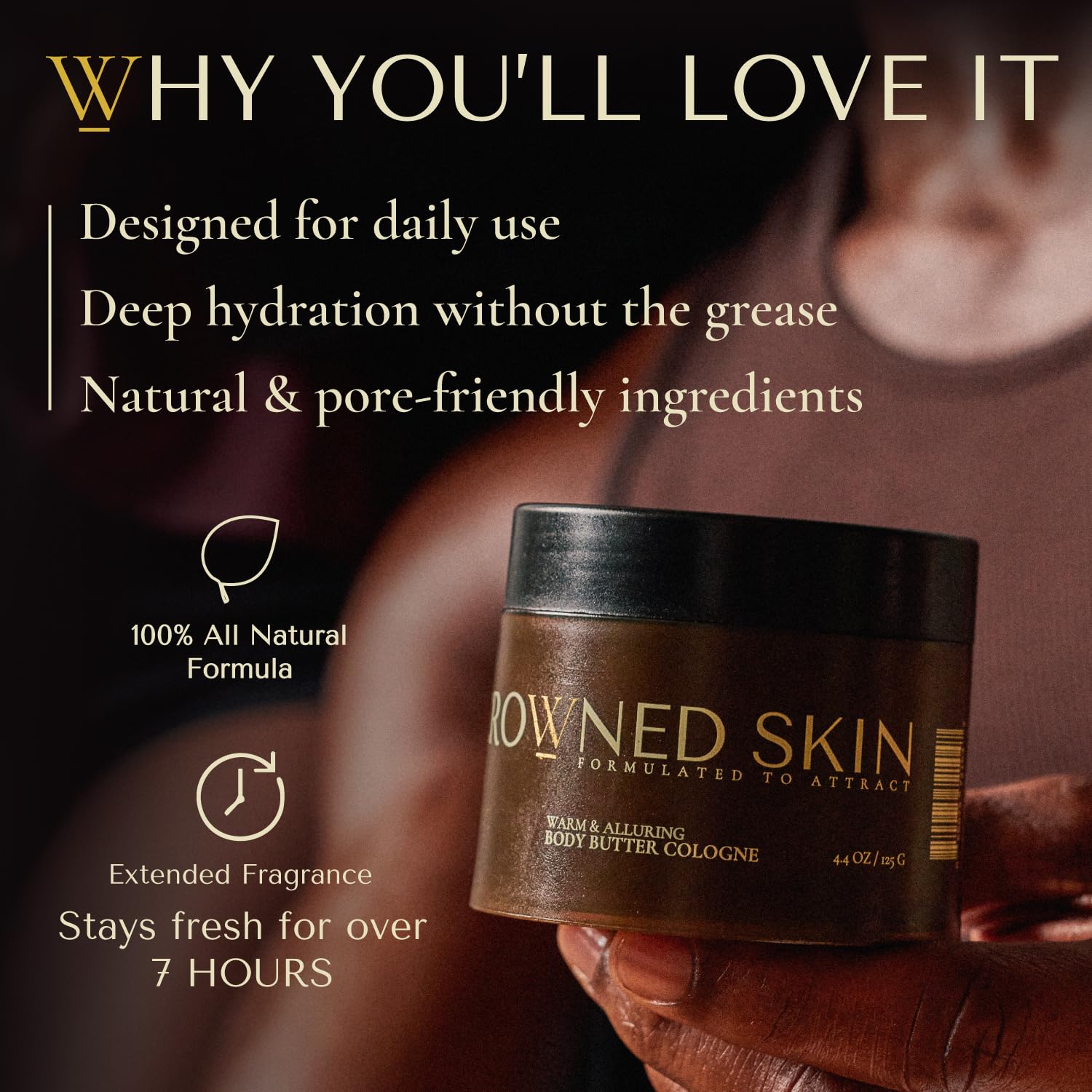 Crowned Skin King Hydratation Quotidienne: peau douce toute la journée.