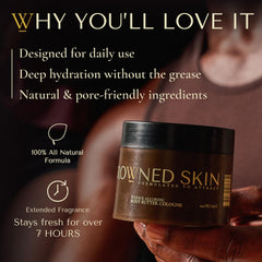 Crowned Skin King Hydratation Quotidienne: peau douce toute la journée.